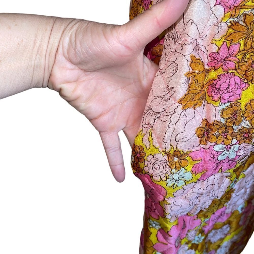 Vintage Womens Skirt Size 10 Multicolor Quilted Floral Maxi Wrap Casual - Picture 4 of 13